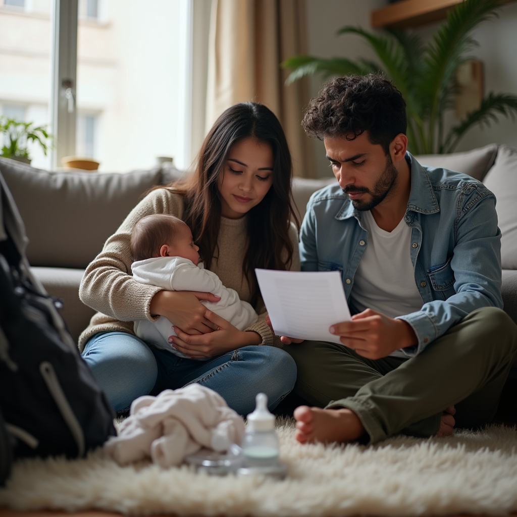 Părinți noi confruntați cu realitatea financiară a parentalității
